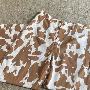 Cow print pants